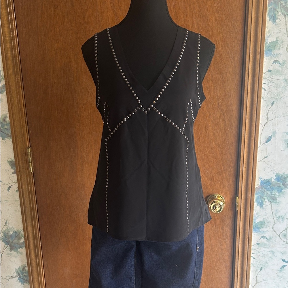 Marc By Marc Jacobs Black Studded Tank Top